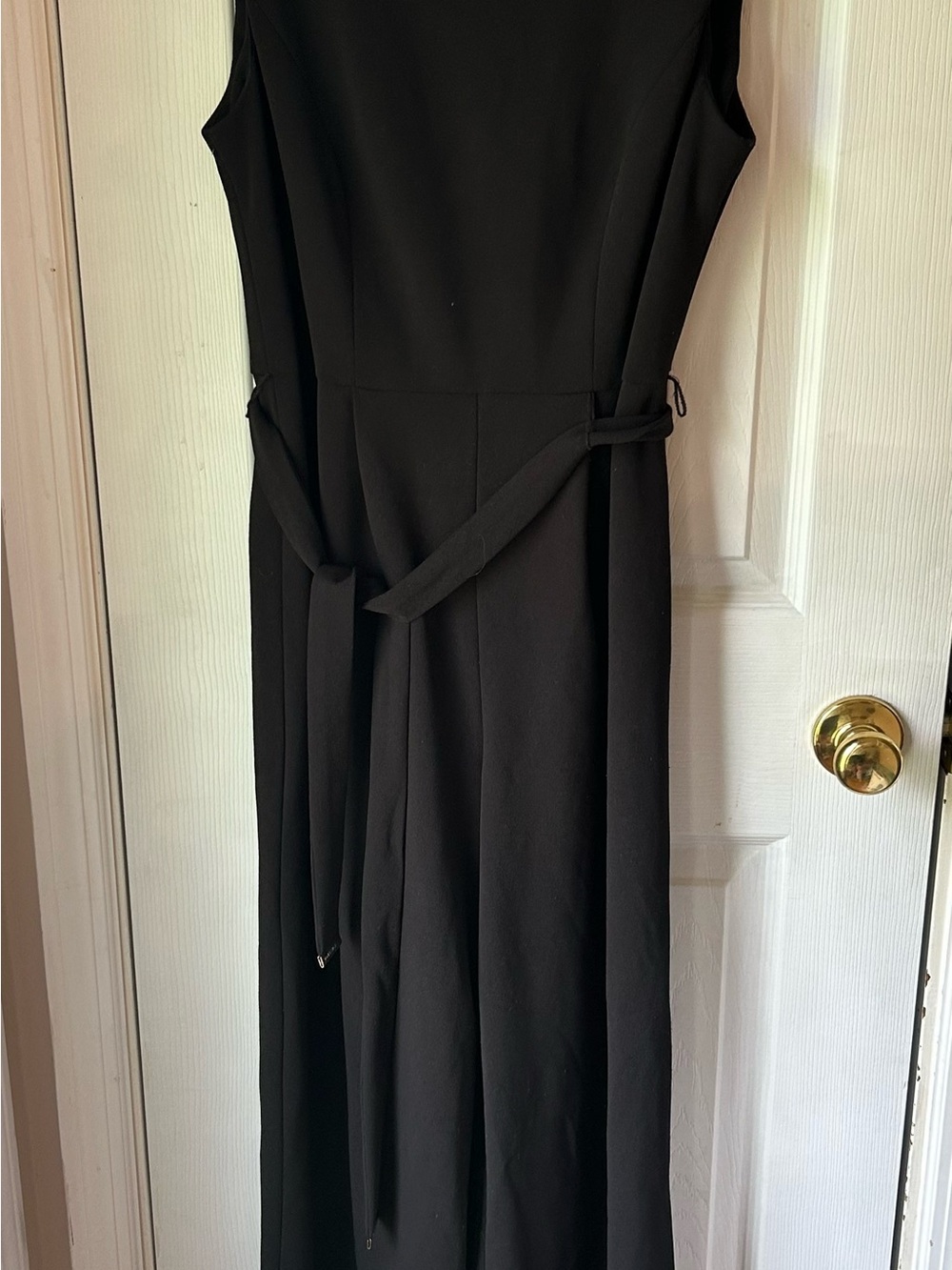 Tommy Hilfiger Sleeveless Black Jumpsuit with Waist Tie